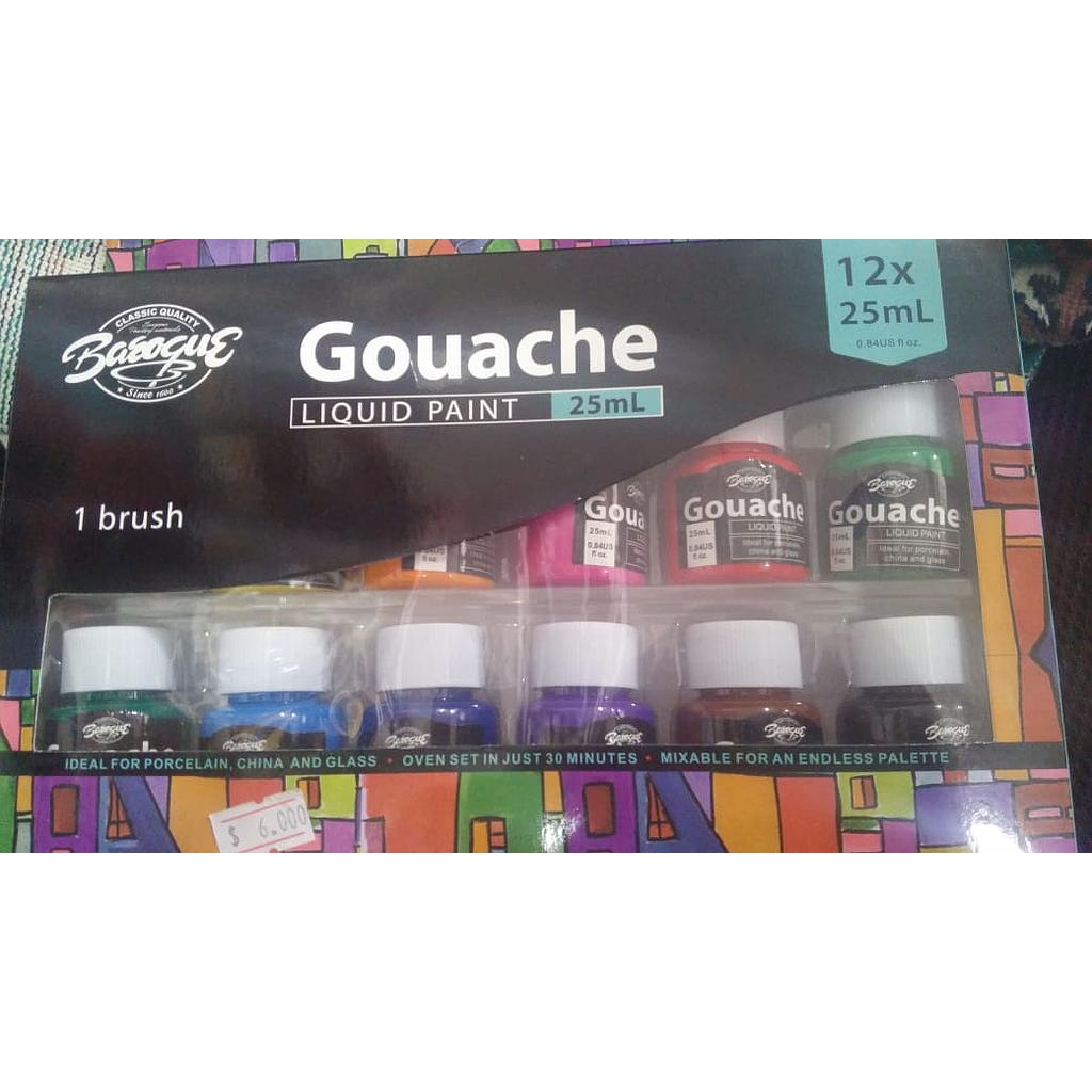 [12*25ml] رسم سائل BAROQUE Gouache
