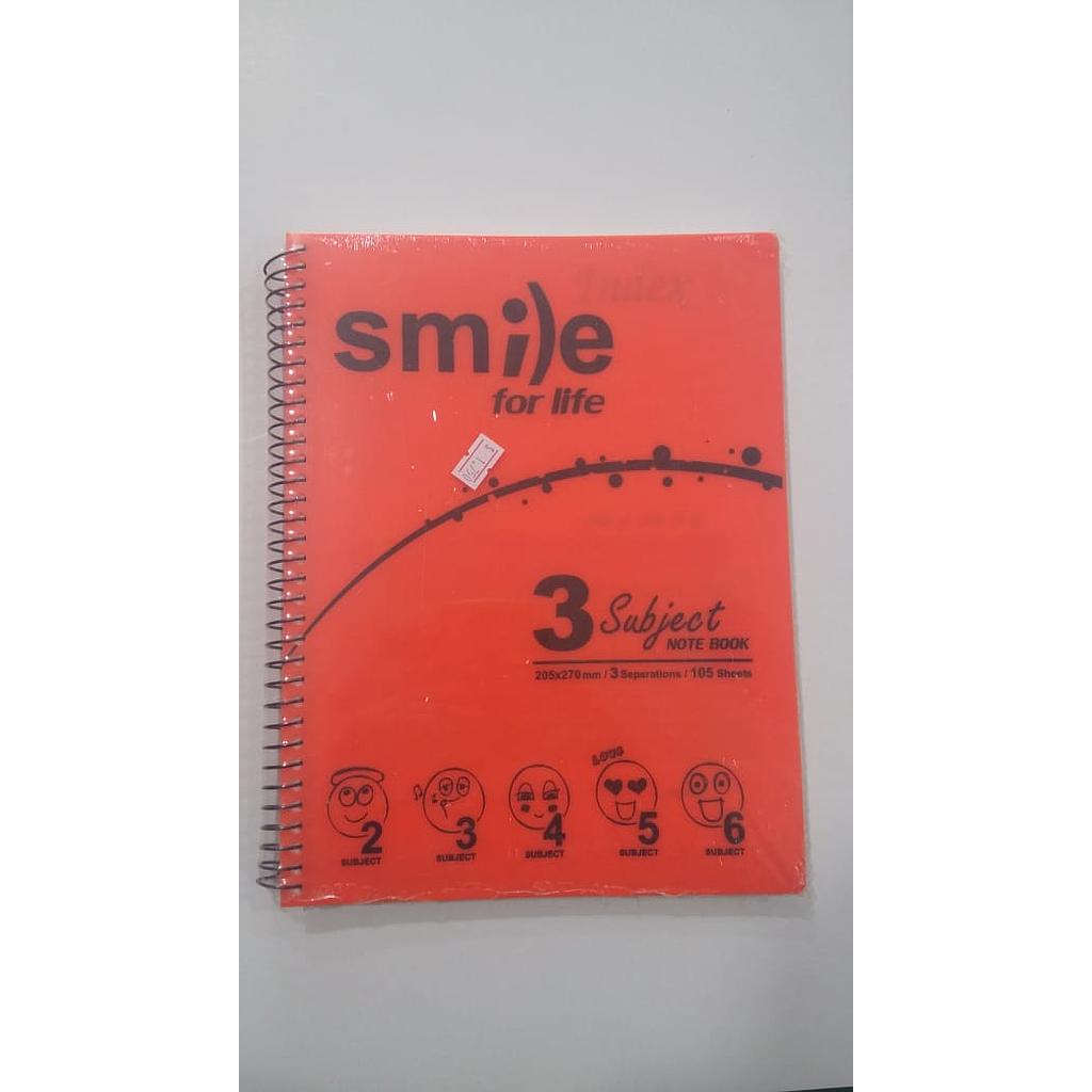 [3 مواد] دفتر105 ورقة 3 مواد smile